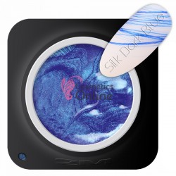 Gel UV 2M Beauty Spider albastru Silk Dark Blue, gel panza de paianjen 5 g